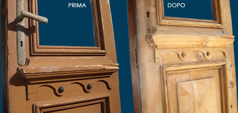 Sverniciatura porta legno